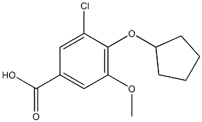 3-chloro-4-(cyclopentyloxy)-5-methoxybenzoic acid|3-氯-4-(环戊氧基)-5-甲氧基苯甲酸