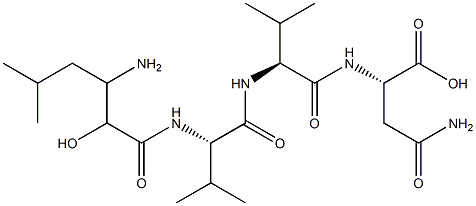 N-(3-Amino-2-hydroxy-5-methyl-1-oxohexyl)-L-Val-L-Val-L-Asn-OH,69400-56-2,结构式