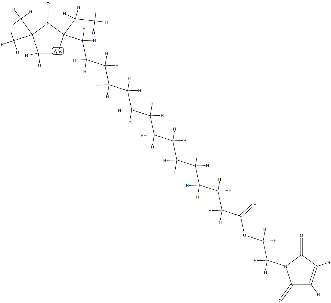 2-(14-carboxytetradecyl-N-ethyl maleic ester)-2-ethyl-4,4-dimethyl-3-oxazolidinyl oxyl Structure