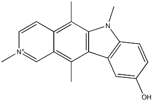 N(2),N(6)-dimethyl-9-hydroxyellipticinium,69467-90-9,结构式