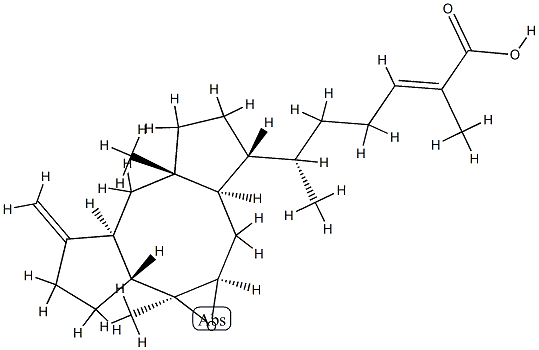 (6α,10β,11α)-7,8α-Epoxyophiobola-3(24),19-dien-21-oic acid Structure