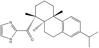 1H-Imidazol-2-yl[(1R)-1,2,3,4,4a,9,10,10aα-octahydro-1,4aβ-dimethyl-7-(1-methylethyl)phenanthren-1α-yl] ketone,69634-26-0,结构式