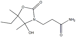 3-Oxazolidinepropanamide,5-ethyl-4-hydroxy-4,5-dimethyl-2-oxo-(9CI) 化学構造式