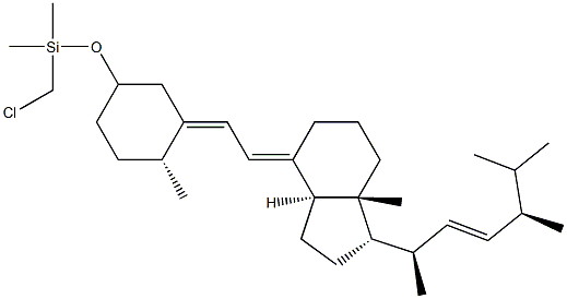 (5Z,7E,22E)-3β-[(Chloromethyl)dimethylsiloxy]-9,10-secoergosta-5,7,22-triene Structure