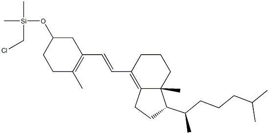 (6E)-3β-[(Chloromethyl)dimethylsiloxy]-9,10-secocholesta-5(10),6,8(14)-triene,69688-10-4,结构式