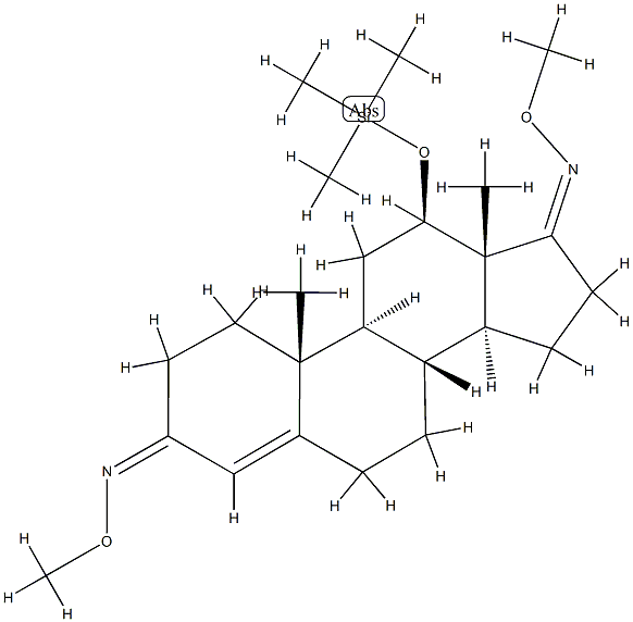 12β-(Trimethylsiloxy)androst-4-ene-3,17-dione bis(O-methyl oxime),69688-35-3,结构式