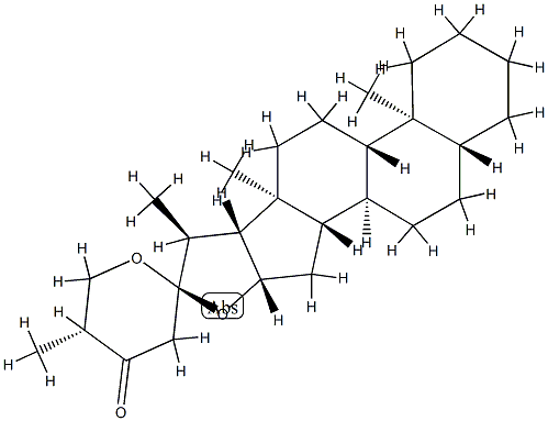 (25R)-5α-Spirostan-24-one 结构式