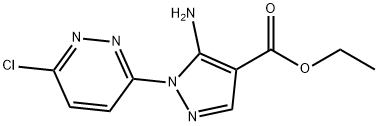 ethyl 5-amino-1-(6-chloropyridazin-3-yl)-1H-pyrazole-4-carboxylate,69720-12-3,结构式