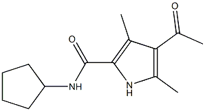 1H-Pyrrole-2-carboxamide,4-acetyl-N-cyclopentyl-3,5-dimethyl-(9CI) 化学構造式