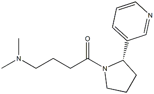 (2S)-1-[4-(ジメチルアミノ)ブチリル]-2α-(3-ピリジニル)ピロリジン 化学構造式