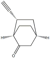 Bicyclo[2.2.2]octanone, 6-ethynyl-, (1R,4S,6R)-rel- (9CI) 化学構造式