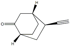 Bicyclo[2.2.2]octanone, 5-ethynyl-, (1R,4R,5S)-rel- (9CI) 化学構造式