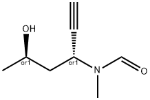 Formamide, N-[(1R,3R)-1-ethynyl-3-hydroxybutyl]-N-methyl-, rel- (9CI) 化学構造式