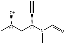 Formamide, N-[(1R,3S)-1-ethynyl-3-hydroxybutyl]-N-methyl-, rel- (9CI) 化学構造式