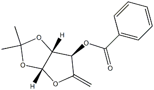 3-O-Benzoyl-5-deoxy-1-O,2-O-isopropylidene-β-L-threo-penta-4-enofuranose Structure