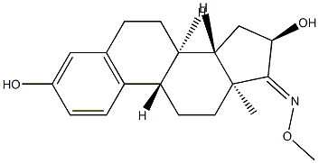 3,16α-Dihydroxy-1,3,5(10)-estratrien-17-one O-methyl oxime,69833-49-4,结构式