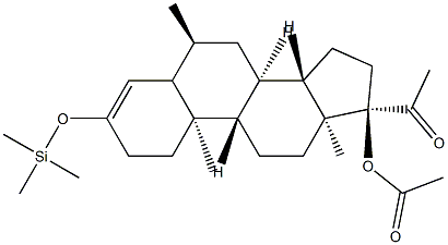 17-(Acetyloxy)-6α-methyl-3-(trimethylsiloxy)pregn-3-en-20-one,69833-72-3,结构式