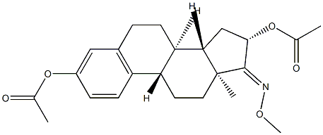 3,16β-Bis(acetyloxy)-1,3,5(10)-estratrien-17-one O-methyl oxime,69833-92-7,结构式