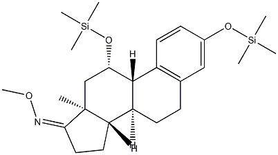 3,11β-ビス(トリメチルシロキシ)-1,3,5(10)-エストラトリエン-17-オンO-メチルオキシム 化学構造式