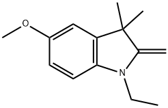 1H-Indole,1-ethyl-2,3-dihydro-5-methoxy-3,3-dimethyl-2-methylene-(9CI) 化学構造式