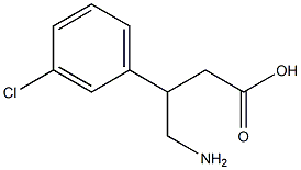 4-Amino-3-(3-chlorophenyl)butyric acid Struktur