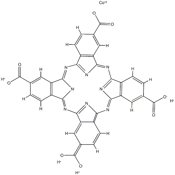 cobalt tetracarboxyphthalocyanine Structure