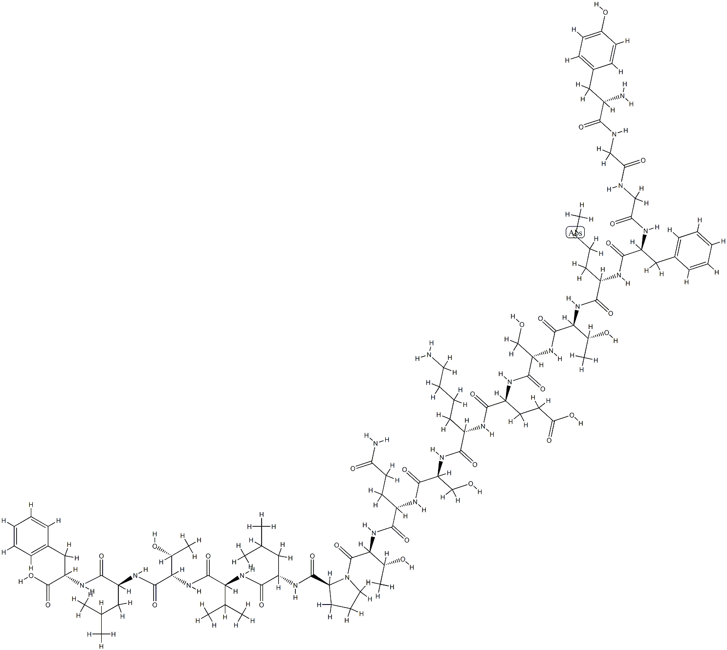 beta-endorphin (1-18) Struktur