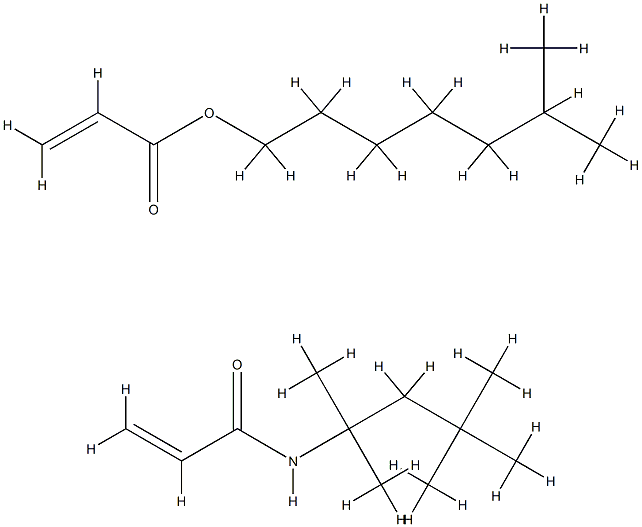 2-丙烯酸异辛酯与N-(1,1,3,3-四甲基丁基)-2-丙烯酰胺的聚合物,70069-81-7,结构式