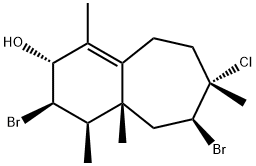 70073-12-0 (2R)-1,4α,4aα,7α-Tetramethyl-3α,6α-dibromo-7-chloro-3,4,4a,5,6,7,8,9-octahydro-2H-benzocycloheptene-2β-ol