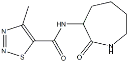 1,2,3-Thiadiazole-5-carboxamide,N-(hexahydro-2-oxo-1H-azepin-3-yl)-4-,700815-64-1,结构式