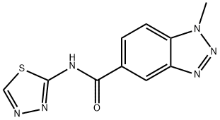 1H-Benzotriazole-5-carboxamide,1-methyl-N-1,3,4-thiadiazol-2-yl-(9CI) 结构式
