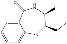 5H-1,4-Benzodiazepin-5-one,2-ethyl-1,2,3,4-tetrahydro-3-methyl-,(2R,3S)-rel-(9CI) 结构式