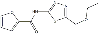 2-Furancarboxamide,N-[5-(ethoxymethyl)-1,3,4-thiadiazol-2-yl]-(9CI) 化学構造式