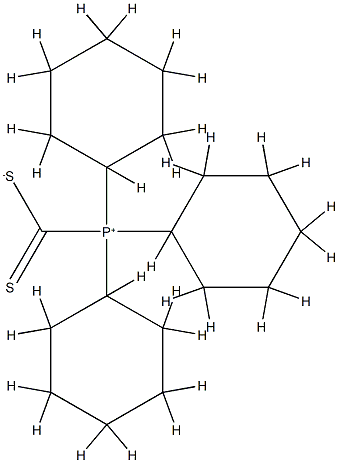 トリシクロヘキシル(チオラトカルボノチオイル)ホスホニウム 化学構造式