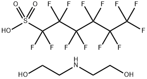 tridecafluorohexanesulphonic acid, compound with 2,2'-iminodiethanol (1:1),70225-16-0,结构式