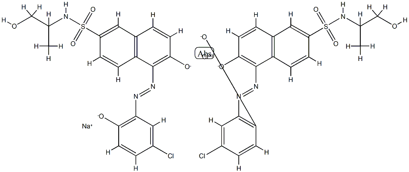 sodium bis[5-[(5-chloro-2-hydroxyphenyl)azo]-6-hydroxy-N-(2-hydroxyethyl)-N-methylnaphthalene-2-sulphonamidato(2-)]cobaltate(1-) Structure