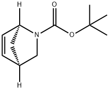 (1S,4R)-tert-butyl 2-azabicyclo[2.2.1]hept-5-ene-2-carboxylate 化学構造式