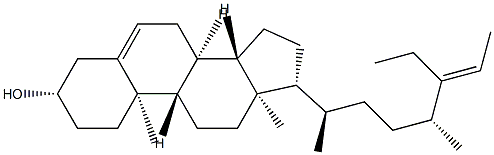 (24R)-24-[(E)-1-Ethyl-1-propenyl]-26,27-dinorcholest-5-en-3β-ol Structure