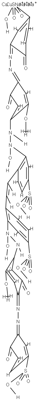 [Μ-[[2,2'-(1,2-乙二烯基)双[5-[[5-羟基-4-[(2-羟基-5-磺苯基)偶氮]-2-甲氧苯基]氧化偶氮基]苯磺酸基合]]]]二铜酸盐四钠,70304-40-4,结构式