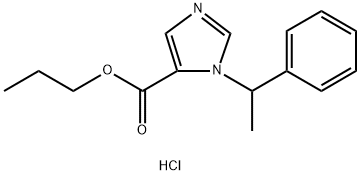 propyl (±)-1-(1-phenylethyl)imidazole-5-carboxylate monohydrochloride  Structure