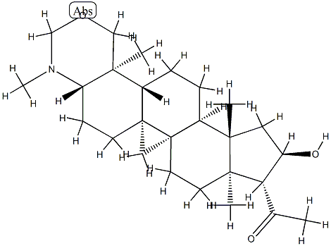 (3α,4β)-16α-Hydroxy-2',3,3',4-tetrahydro-3',4,14-trimethyl-9β,19-cyclo-6'H-5α-pregn-3-eno[3,4-d][1,3]oxazin-20-one 结构式
