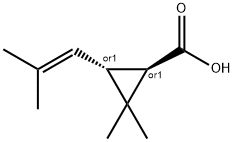 (±)反式菊酸, 705-16-8, 结构式