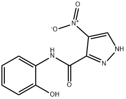 1H-Pyrazole-3-carboxamide,N-(2-hydroxyphenyl)-4-nitro-(9CI) Struktur