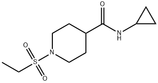 4-Piperidinecarboxamide,N-cyclopropyl-1-(ethylsulfonyl)-(9CI) 化学構造式