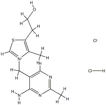 3-[(4-amino-2-methylpyrimidin-5-yl)methyl]-5-(2-hydroxyethyl)-4-methylthiazolium  chloride  hydrochlor,70732-86-4,结构式