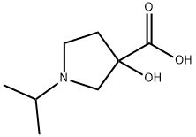 3-Pyrrolidinecarboxylicacid,3-hydroxy-1-(1-methylethyl)-(9CI) 化学構造式