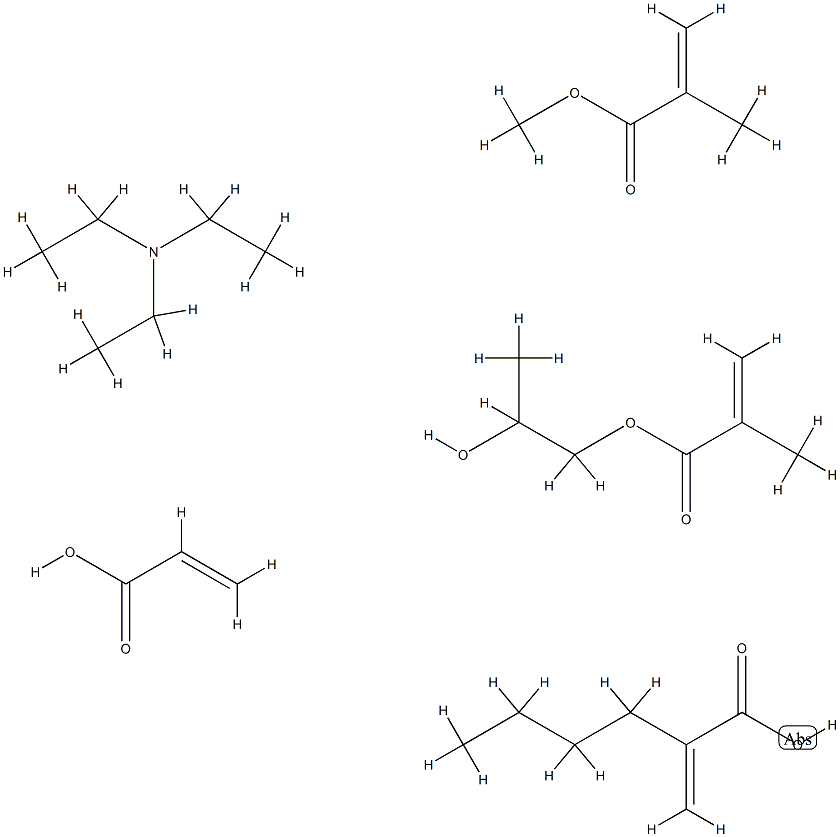 2-Propenoic acid, 2-methyl-, methyl ester, polymer with butyl 2-propenoate, 1,2-propanediol mono(2-methyl-2-propenoate) and 2-propenoic acid, compd. with N,N-diethylethanamine|