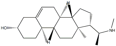 (20S)-20-Methylaminopregn-5-en-3β-ol 结构式