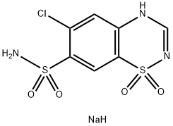 chlorothiazide sodium Struktur