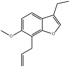Benzofuran,3-ethyl-6-methoxy-7-(2-propenyl)-(9CI) Struktur